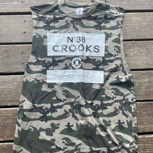 Crooks & Castles Green Camouflage Tee